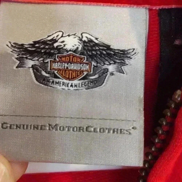 Vintage Harley Davidson Women's Small red zip Zip Up - Picture 4 of 6